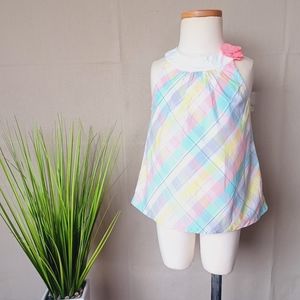 Gymboree Neon Plaid Smock Top